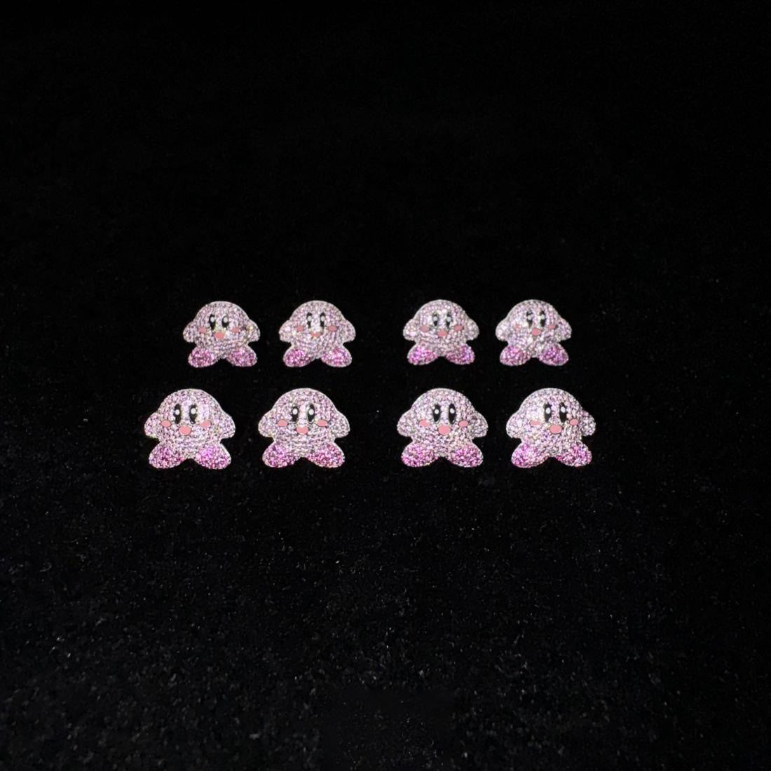 Kirby 星のカービィ diamond stud earring diamond fully iced stud earring custom benballer ifandco kylie jenner travis cardi b