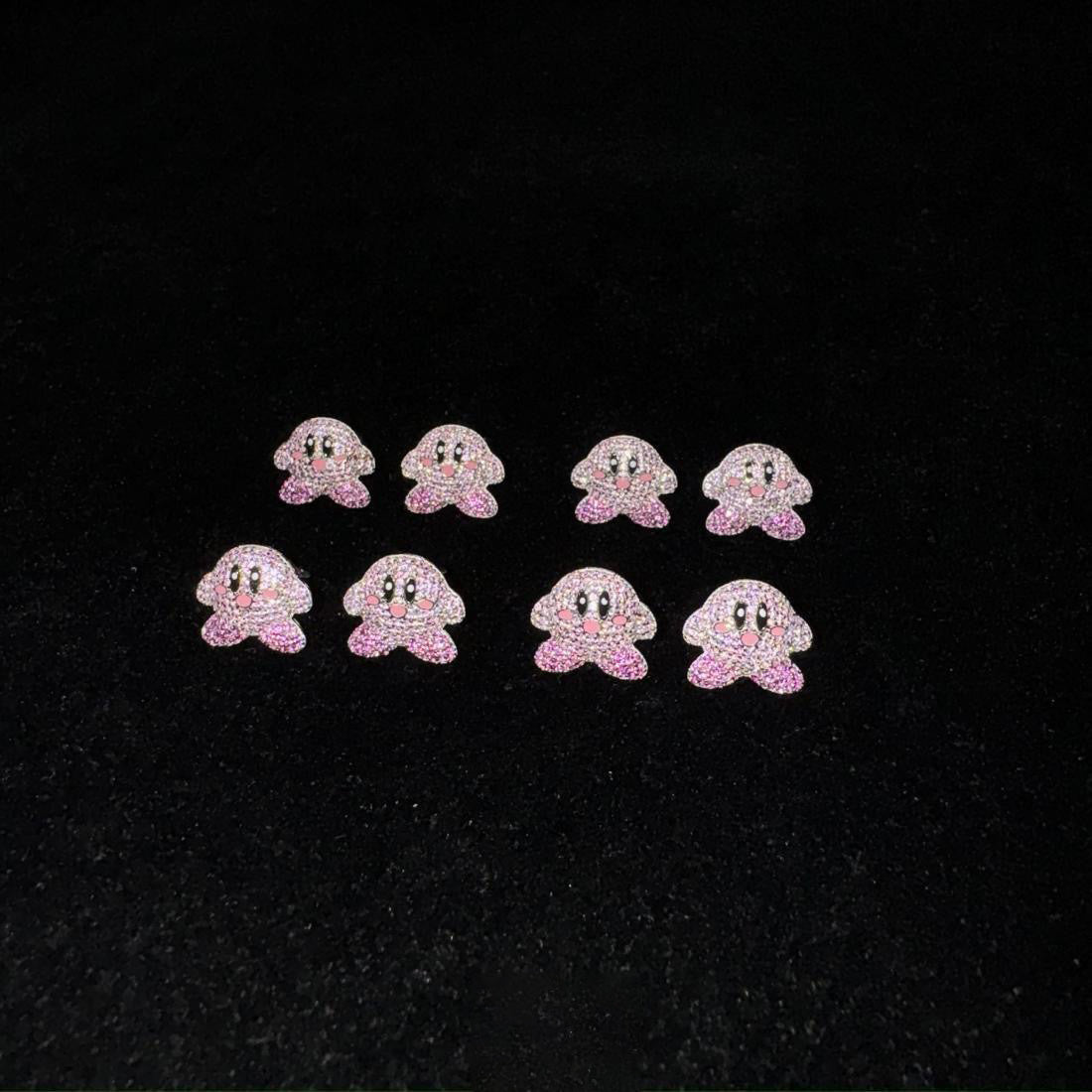 Kirby 星のカービィ diamond stud earring diamond fully iced stud earring custom benballer ifandco kylie jenner travis cardi b