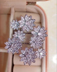 van cleef floral diamond ring cluster ring silver white gold inexpensive luxury diamond buy sell