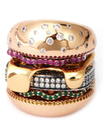 hamburger ring nadine as seen on Nigo in multicolored vvs diamond ifandco