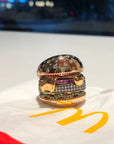 hamburger ring nadine as seen on Nigo in multicolored vvs diamond ifandco