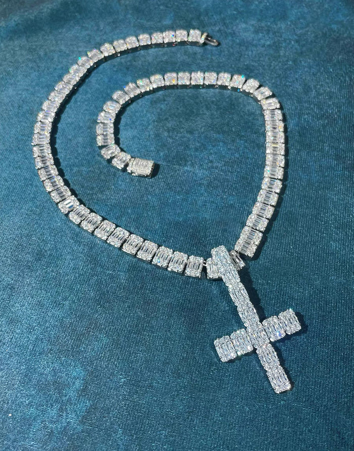 ken carson upside down cross diamond necklace a great chao album cover trump buy now gifted by YVL Playboi Carti