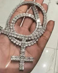Buy ken carson upside down cross diamond necklace a great chao album cover trump buy now gifted by YVL Playboi Carti