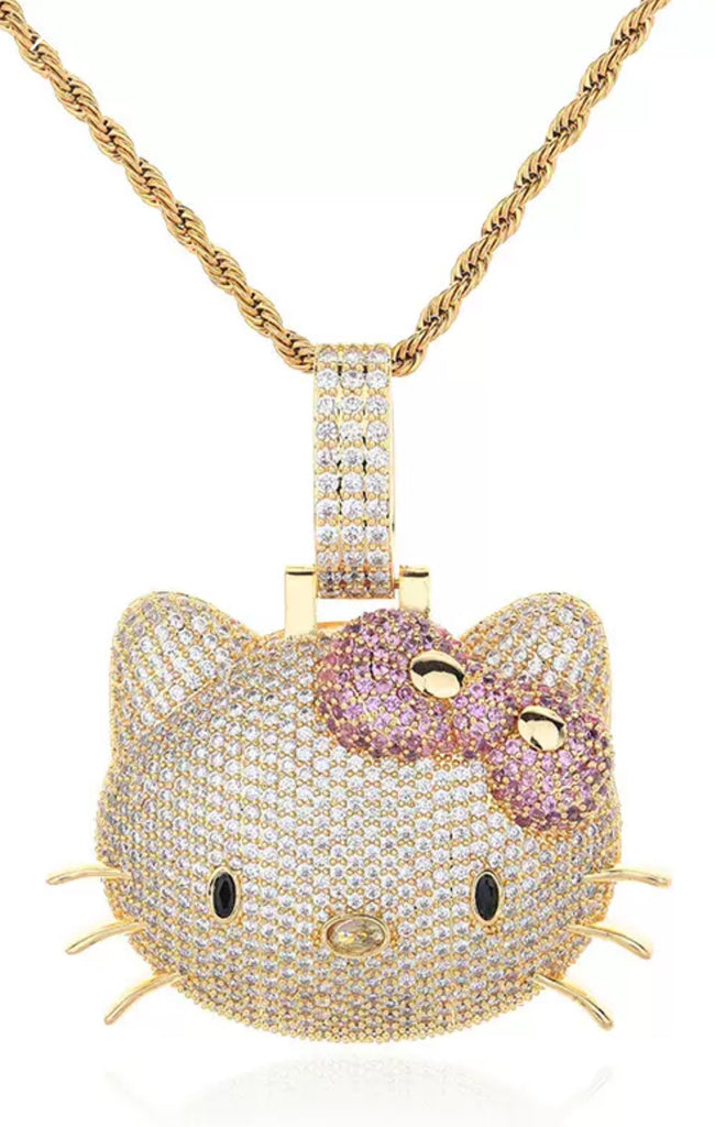 Back in the Fab Lane. Kimora Lee Simmons Sanrio hello kitty diamond necklace 