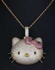 Fab Lane. Kimora Lee Simmons Sanrio hello kitty diamond necklace cardib pendant chain 