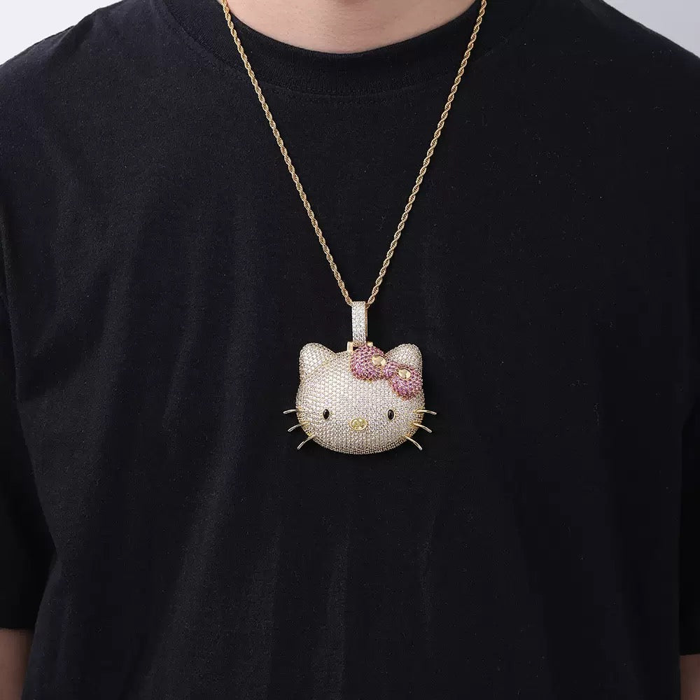 Back in the Fab Lane. Kimora Lee Simmons Sanrio hello kitty diamond necklace cardib pendant chain 