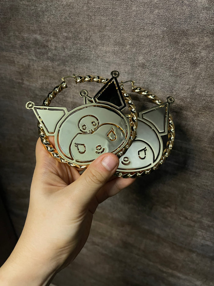 custom name letter earrings kuromi bamboo hoop earrings buy now hello kitty hoop earrings ghetto earrings 10k 14k betty boops