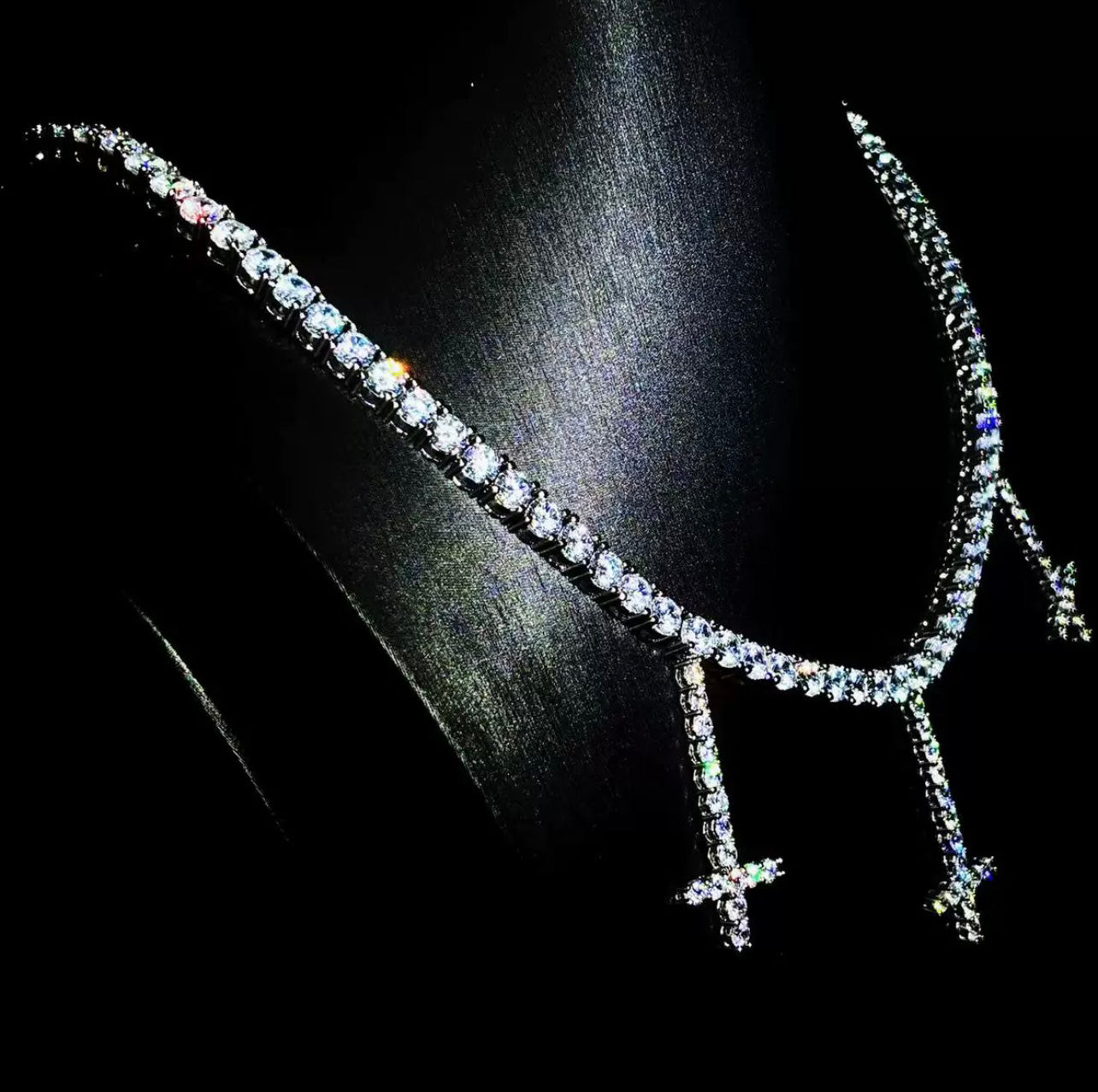 Lil uzi vert cross choker tennis link chain – Bijouterie Gonin