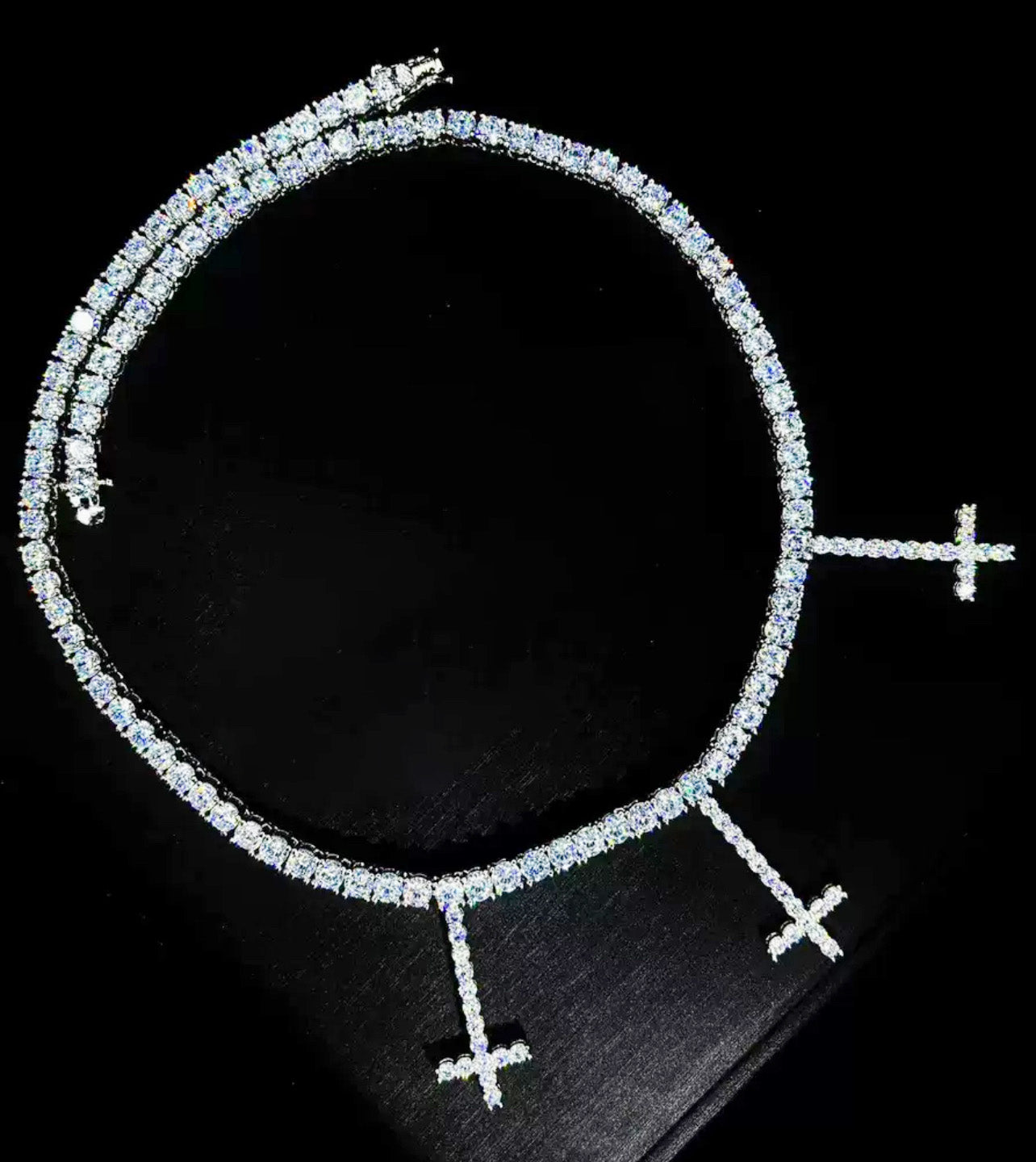 Lil uzi vert cross choker tennis link chain – Bijouterie Gonin