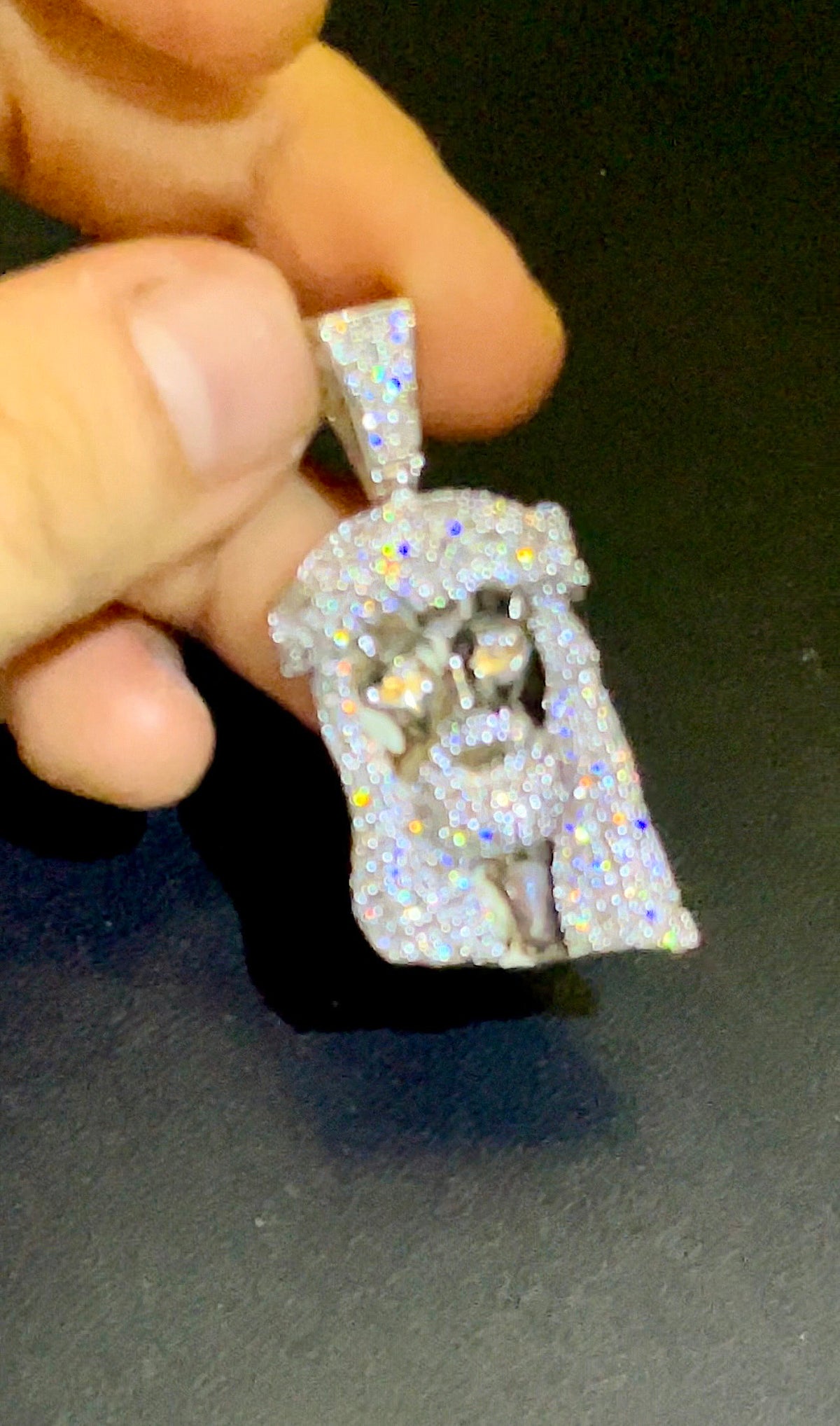 ifandco jesus piece pendant necklace free chain diamond vvs gold price silver