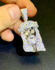 ifandco jesus piece pendant necklace free chain diamond vvs gold price silver