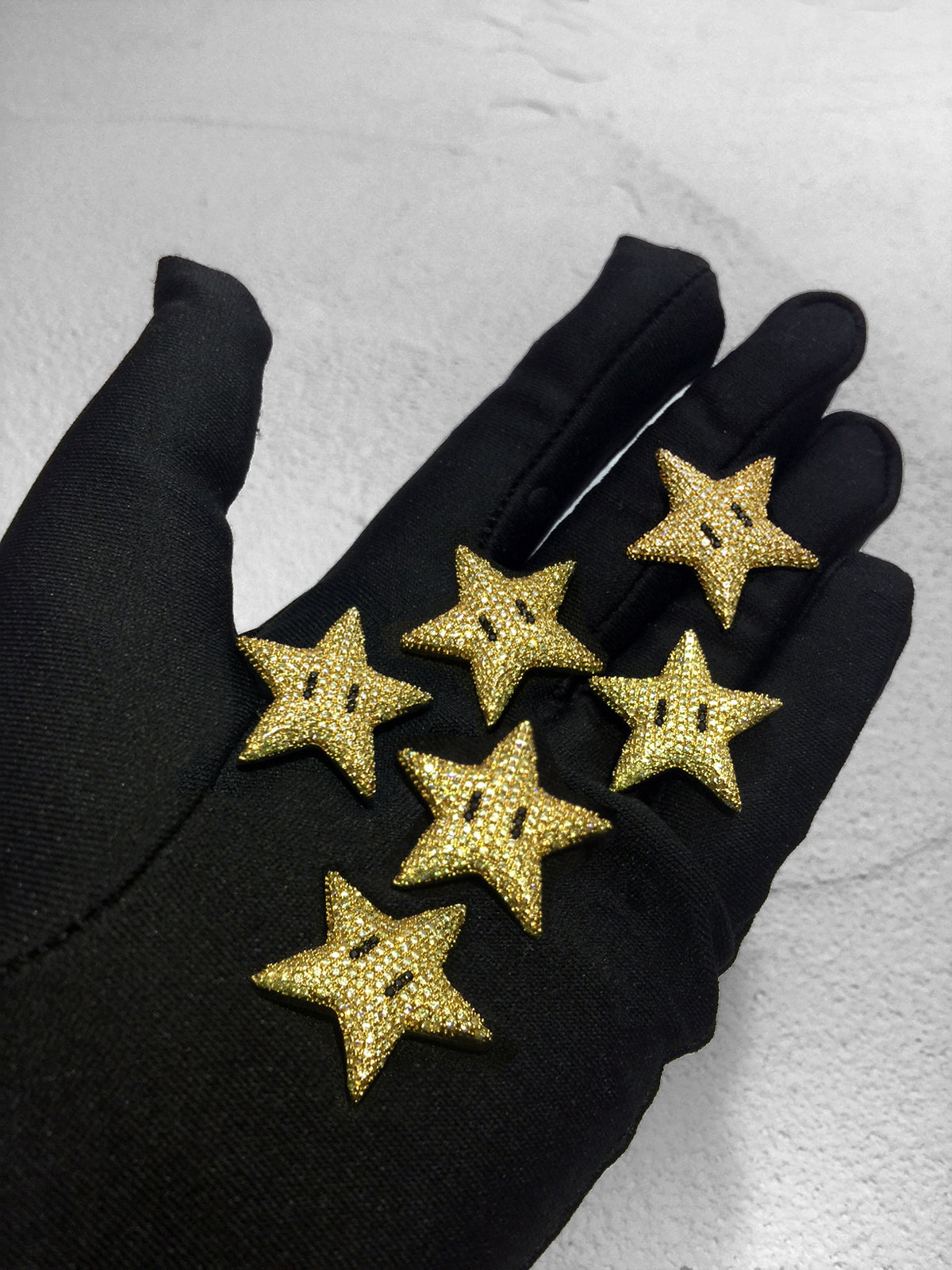 Affordable iced out mario bros star mushroom pendant necklace  With Hip Hop Chain