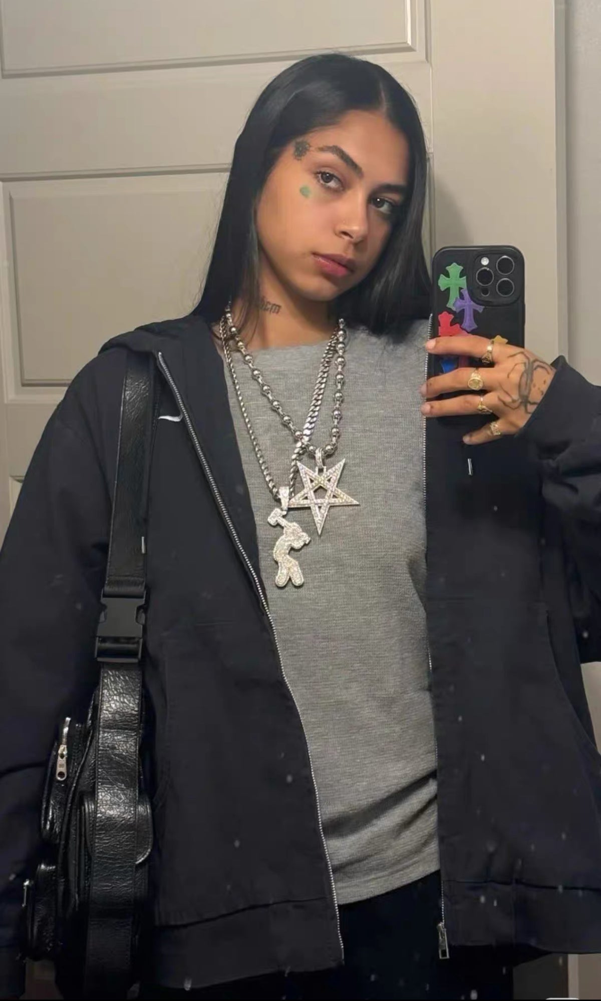 Playboi Carti Gio recently seen rocking Destroy Lonely’s pendant chain diamond necklace Ken Carson Giovanna Ramos @ft.gioo  Instagram