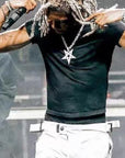 Playboi Carti Gio recently seen rocking Destroy Lonely’s pendant chain diamond necklace Ken Carson Giovanna Ramos @ft.gioo  Instagram