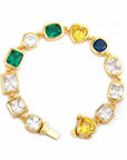 Pharrell Williams grills are studded with sapphires, rubies and emeralds. INFINITY GAUNTLETS jewelry diamond choker jacob & co short necklace gemstone heart Gabby Elan Jewelry infinity stone grillz grill grills