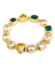 Pharrell Williams grills are studded with sapphires, rubies and emeralds. INFINITY GAUNTLETS jewelry diamond choker jacob & co short necklace gemstone heart Gabby Elan Jewelry infinity stone grillz grill grills