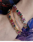 Pharrell Williams grills are studded with sapphires, rubies and emeralds. INFINITY GAUNTLETS jewelry diamond choker jacob & co short necklace gemstone heart Gabby Elan Jewelry infinity stone grillz grill grills