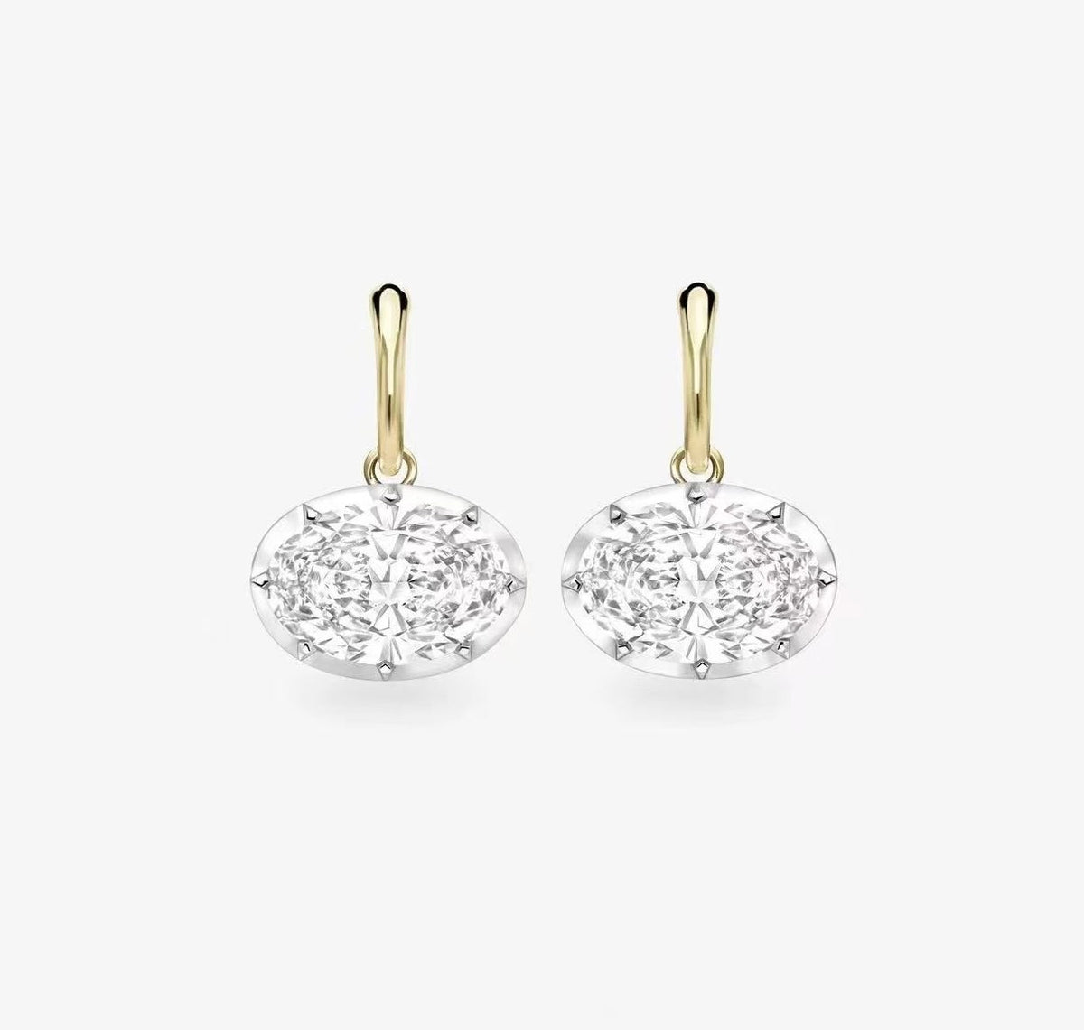 Hailey Bieber's iconic Jessica McCormack Oval Diamond Gypset Hoop Earrings