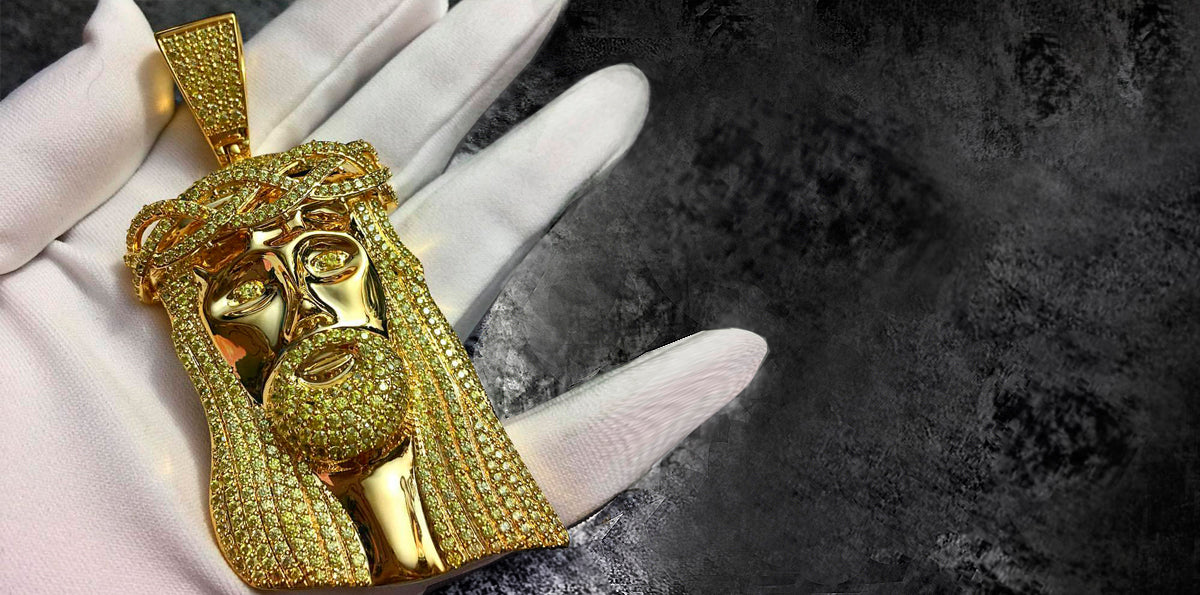 Affordable iced out ifandco standard jesus piece micro nano necklace  With Hip Hop Chain