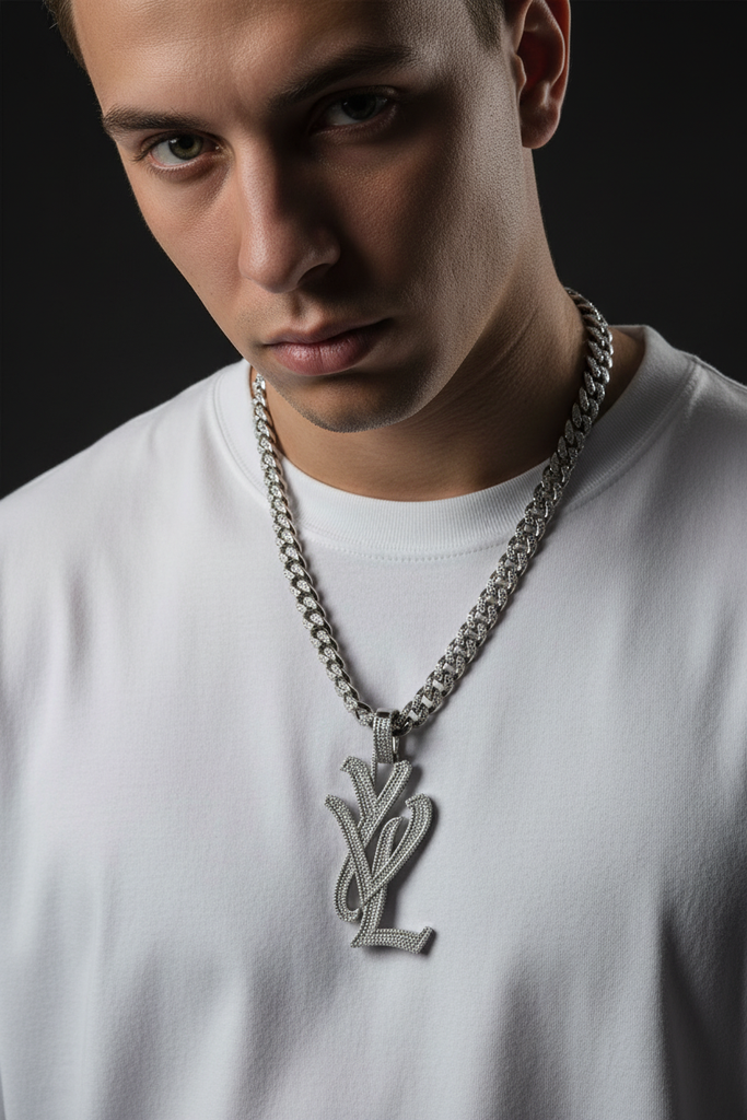 playboi carti yvl YOUNG VAMP LIFE custom necklace chain diamond exact design infinity link cuban link neclace chain diamonds