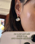 Hailey 6.0ct Oval Moissanite Gypset Hoop Earrings