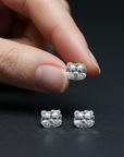 Luxury coquette clean girl aesthetic Hello Kitty moissanite diamond stud earring for high fashion Sanrio streetwear