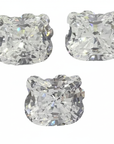 Luxury coquette clean girl aesthetic Hello Kitty moissanite diamond stud earring for high fashion Sanrio streetwear