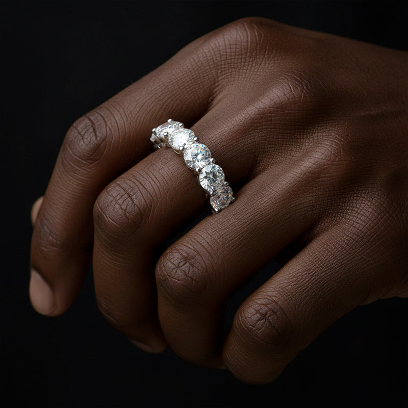 Harry Winston eternity diamond ring Kylie Jenner Moissanite HW Van Cleef Cartier kardashian  Tyler the creator ring jewelry