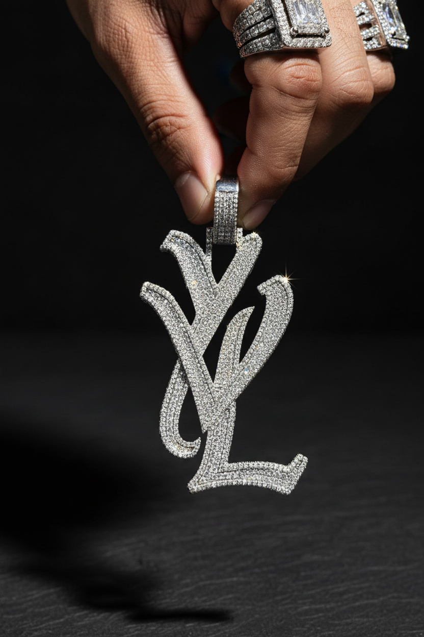 playboi carti yvl YOUNG VAMP LIFE custom necklace chain diamond exact design infinity link cuban link neclace chain diamonds