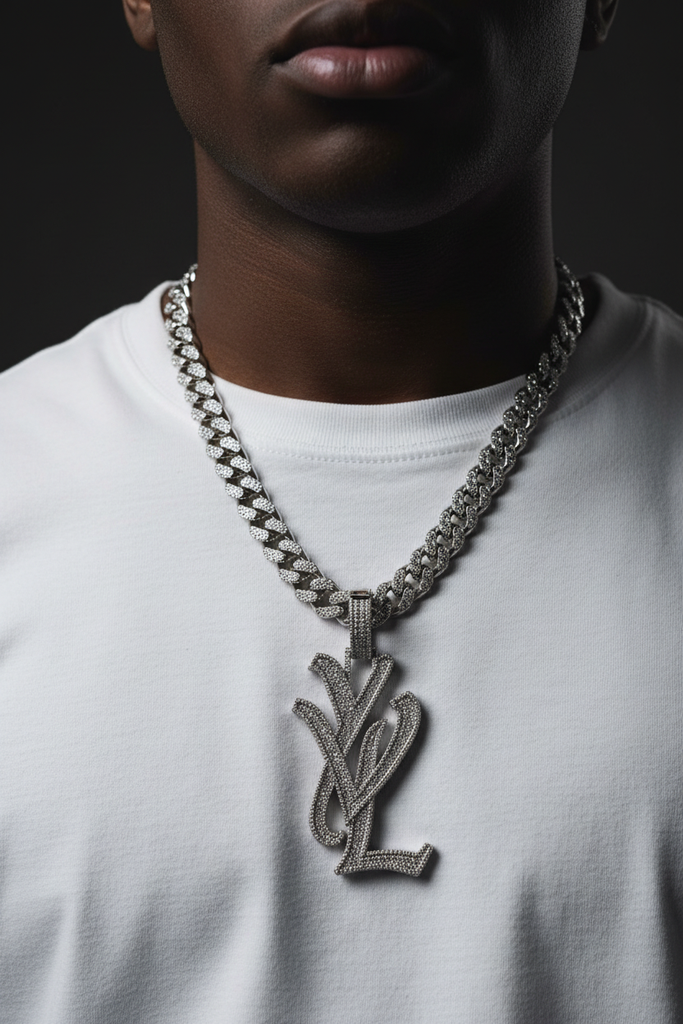 playboi carti yvl YOUNG VAMP LIFE custom necklace chain diamond exact design infinity link cuban link neclace chain diamonds