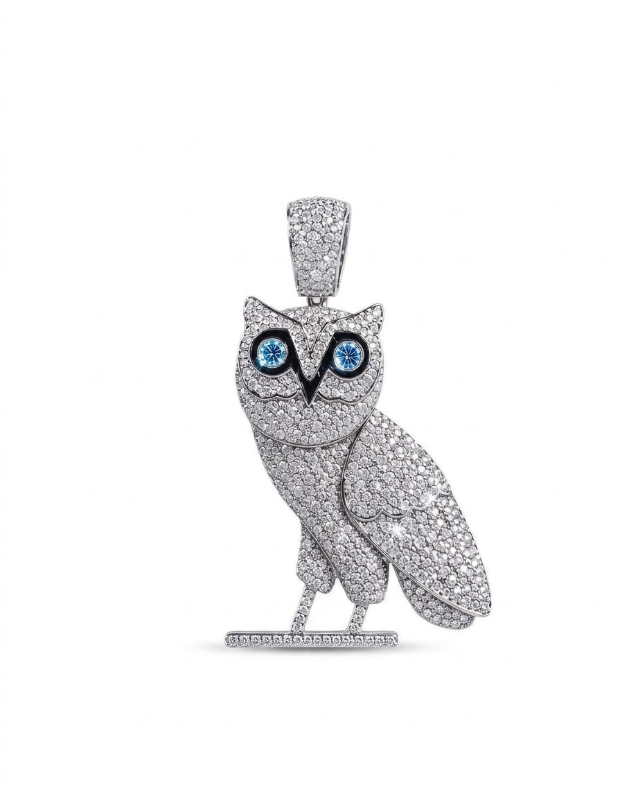 Drake iceman owl diamond pendants The 6God tapped the renowned celebrity jeweler to craft exclusive, iced-out OVO owl pendants for his inner circle.