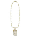 kanye west ye jesus piece pearl necklace diamond iced out enamel face 1989 buy rare limited