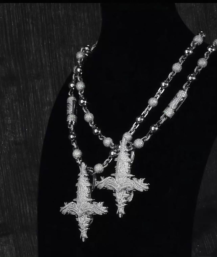 Playboi Carti Neue Antagonist Chain pendant neclace diamonds opium yvl new chain