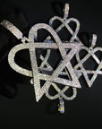 Trippie Redd Heartagram fully iced diamonds pendant necklace chain 