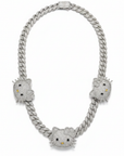 cardib toxiicfaiiry hello kitty sanrio cuban links chain diamond necklace choker charm Hennessy Carolina