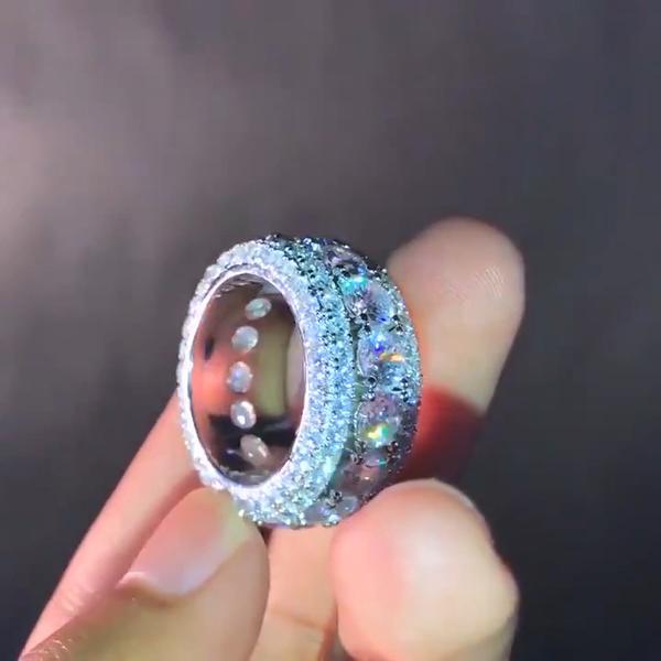 iced out eternity ring moving spinning rotating ring as seen on lil pump lil uzi vert and migos