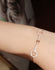 fully iced filet d'Or necklace horse saddle bracelet not hermes buy now Filet de selle bracelet