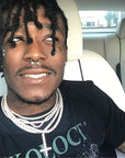 lil uzi vert upside down cross choker pendant necklace tennis link chain vvs diamond ifandco