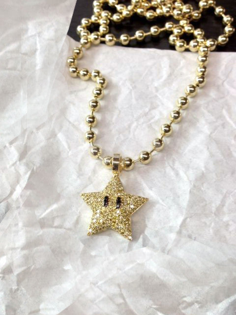 Mario star necklace 
