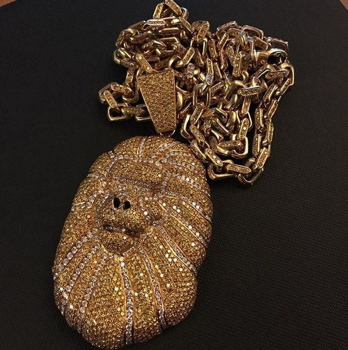 Nigo bape vintage ape head necklace pendant chain ifandco travis scott chris brown shopgld kingice