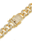 Cuban link chain 13mm fully iced with custom clasp ifandco icebox