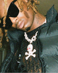 Playboi Carti spiked links necklace cuban link fully iced diamond vvs vlone asap rocky