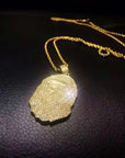 Bape pendant necklace rope chain in gold and diamond