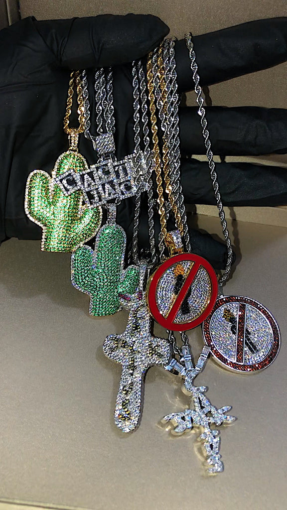 travis scott laflame no bystanders chain necklace pendant astroworld