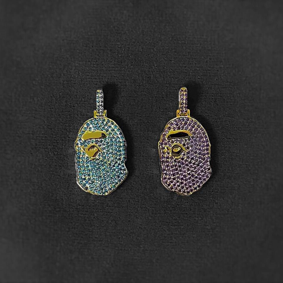 bape necklace pendant free chain included