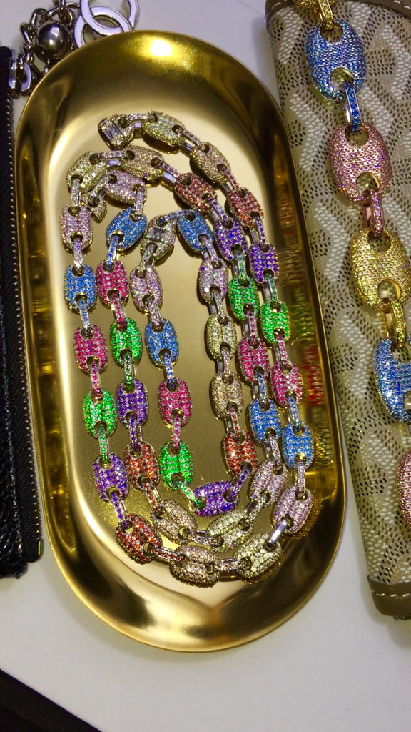 gucci link chain 9mm in multicolored drake ifandco