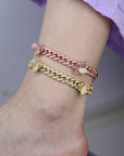 kylie jenner butterfly travis scott cuban links chain anklet bracelet diamond rich girls shopgld