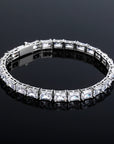 rectangle radiant cut diamond tennis link bracelet chain diamond white gold travis rapper hip hop jewelery jewelers celebrity