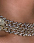 12mm miami cuban link butterfly choker diamond kylie jenner stormi playboi carti