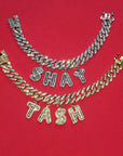 miami cuban links baguette custom a-z letter shopgld ifandco hip hop jewelery bracelet